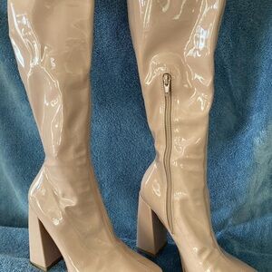 Women's Patent Leather Knee-High Boots